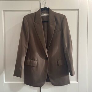 Zara oversized brown blazer